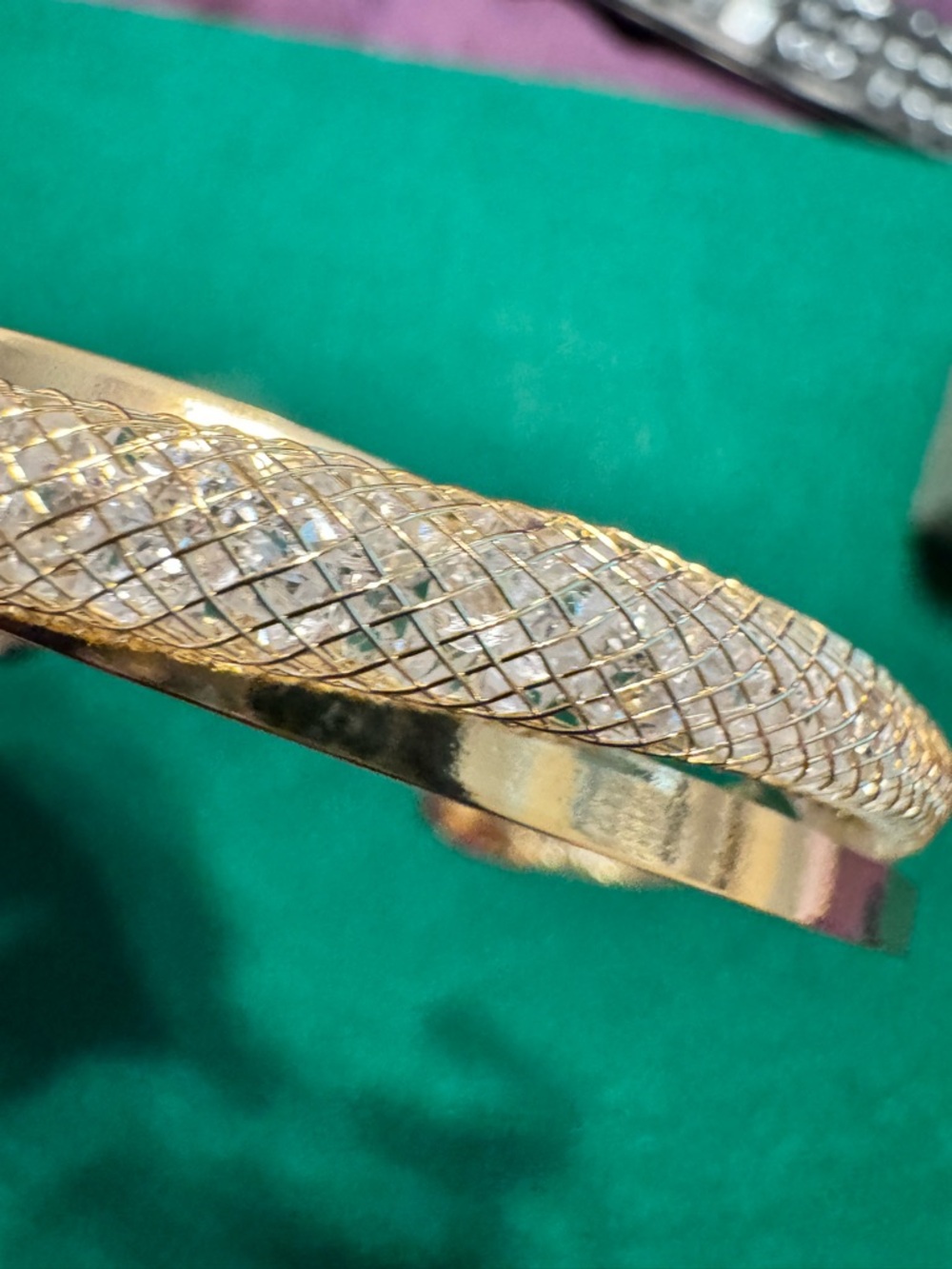 Gold Reptile Designed Cuff Bracelet - Goldtone tarnish resistant
